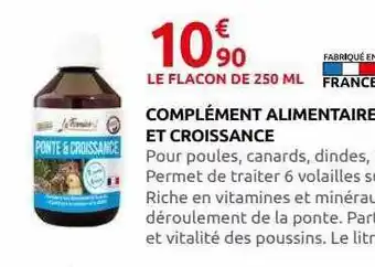 Rural Master Complément alimentaire et croissance offre