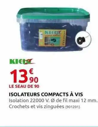 Isolateurs compacts à vis kidoz
