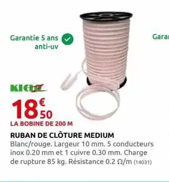 Rural Master Ruban de clôture medium kidoz offre
