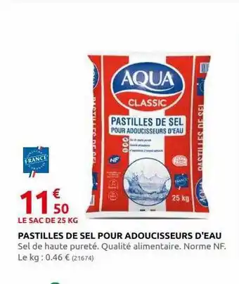 Rural Master Pastilles de sel pour adoucisseurs d'eau aqua offre