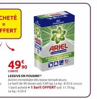 Rural Master Lessive en poudre ariel offre
