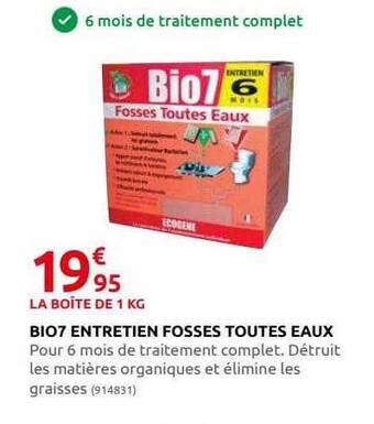 Rural Master Bio7 entretien fosses toutes eaux offre