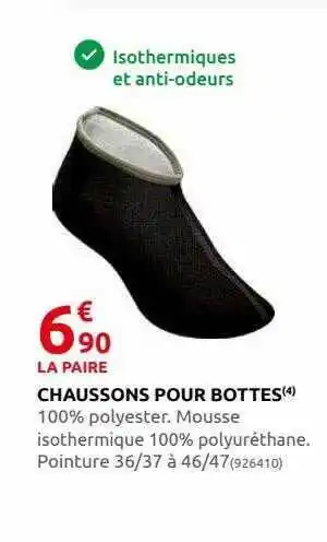 Rural Master Chaussons pour bottes offre
