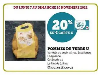 U Express Pommes de terre u offre