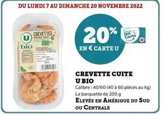 U Express Crevette cuite u bio offre