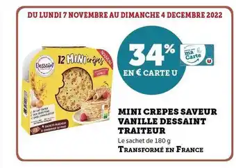 U Express Mini crêpes saveur vanille dessaint traiteur offre