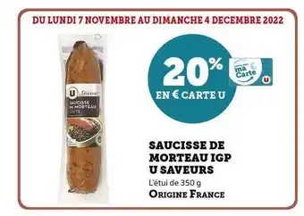 U Express Saucisse de morteau igp u saveurs offre