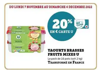 Yaourts brassés fruits mixes u