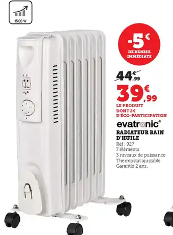 Super U Radiateur Bain D'Huile offre