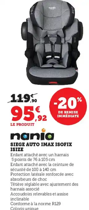 Siege Auto Imax Isofix Isize
