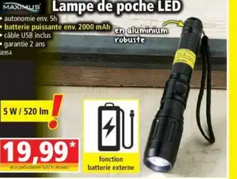 Norma Lampe de Poche LED offre