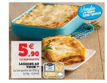 Hyper U Lasagne Au Thon offre