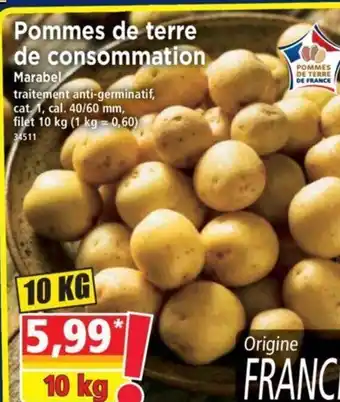 Norma Pommes de terre de Consommation Marabel offre