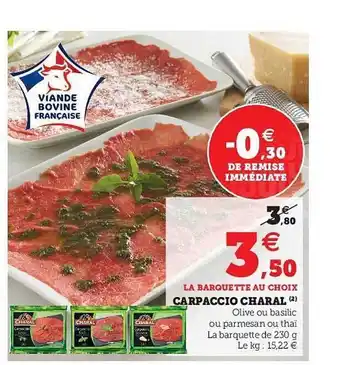 Hyper U Carpaccio Charal offre
