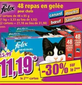 Norma 48 Repas en Gelée Pour Chats offre