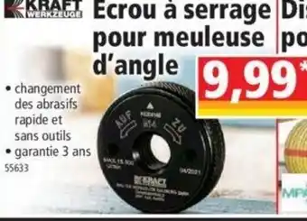 Ecrou Ă Serrage Pour Meuleuse d'Angle