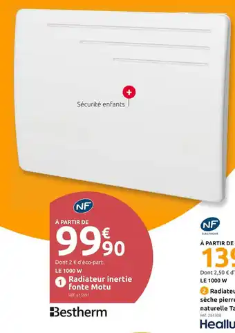 Mr Bricolage Radiateur Inertie Fonte Motu offre