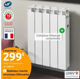 Radiateur Inertie Ceramique Silhouette