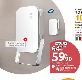 Soufflant Fixe de Salle de Bains Yona 2000w