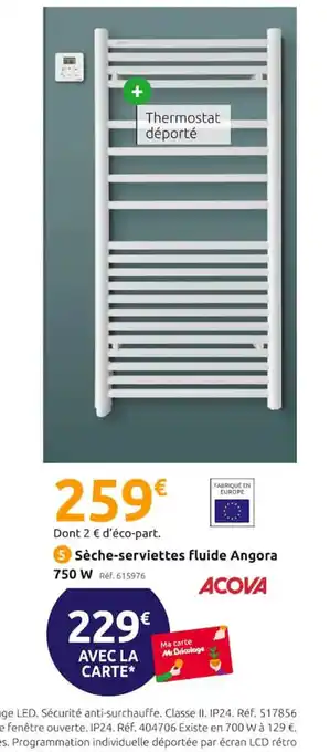Mr Bricolage Seche-Serviettes Fluide Angora 750 offre