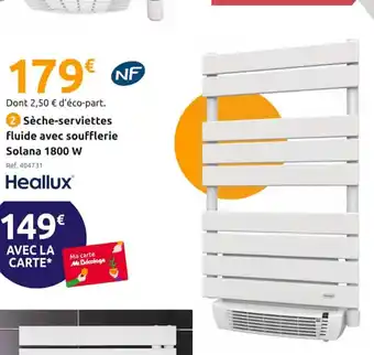 Mr Bricolage Seche-Serviettes Fluide Avec Soufflerie Solana 1800w offre