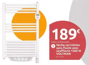 Seche-Serviettes Sans Fluide Avec Soufflerie 1500w Voltman