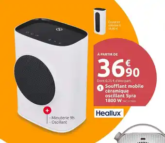 Mr Bricolage Soufflant Mobile Ceramique Oscillant Syra 1800w offre
