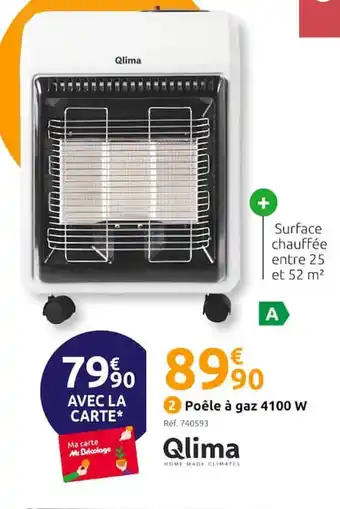 Mr Bricolage Poêle à Gaz 4100w offre