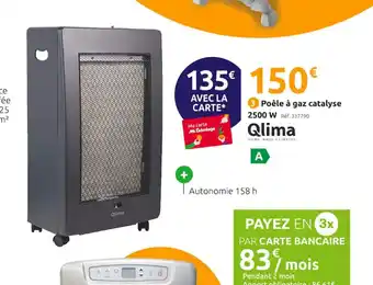 Mr Bricolage Poêle à Gaz Catalyse 2500w offre