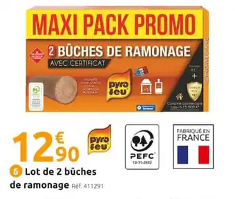 Mr Bricolage Lot de 2 Buches de Ramonage offre