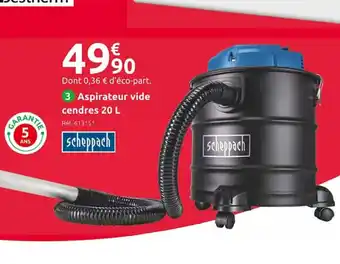 Mr Bricolage Aspirateur Vide Cendres 20L offre