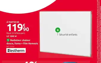 Mr Bricolage Radiateur Chaleur Douce Fonte +Film Nemesis offre
