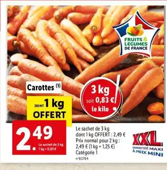 Lidl Carottes offre