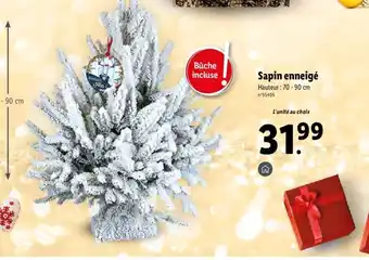Lidl Sapin enneigé offre