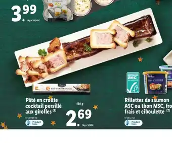 Lidl Pate En Croute Cocktail Persille Aux Girolles offre