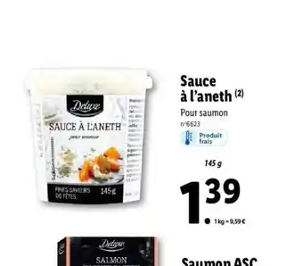 Lidl Sauce a l'Aneth offre