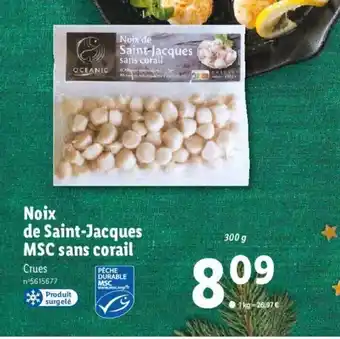 Lidl Noix de Saint-Jacques MSC Sans Corail offre