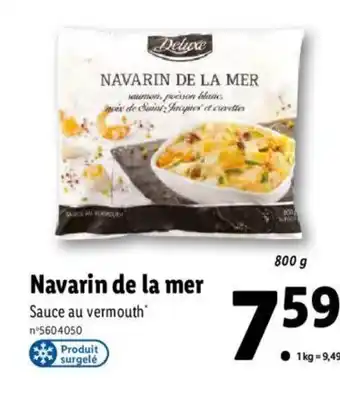 Lidl Navarin de La Mer offre