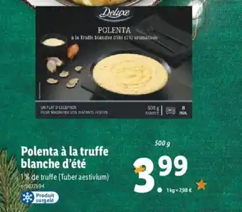 Lidl Polenta a La Truffe Blanche d'été offre