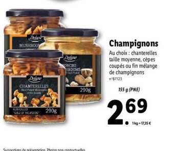 Lidl Champignons offre