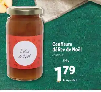 Lidl Confiture Delice de Noel offre