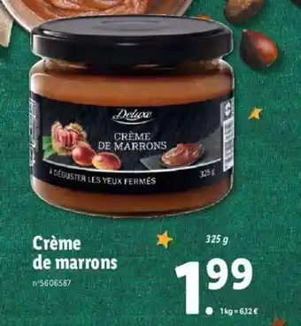 Lidl Creme de Marrons offre