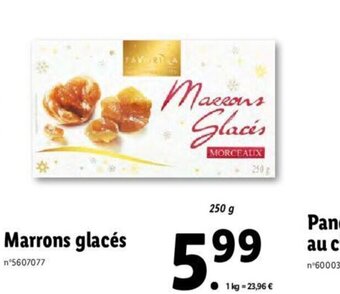 Lidl Marrons Glaces offre
