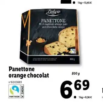 Lidl Panettone Orange Chocolat offre
