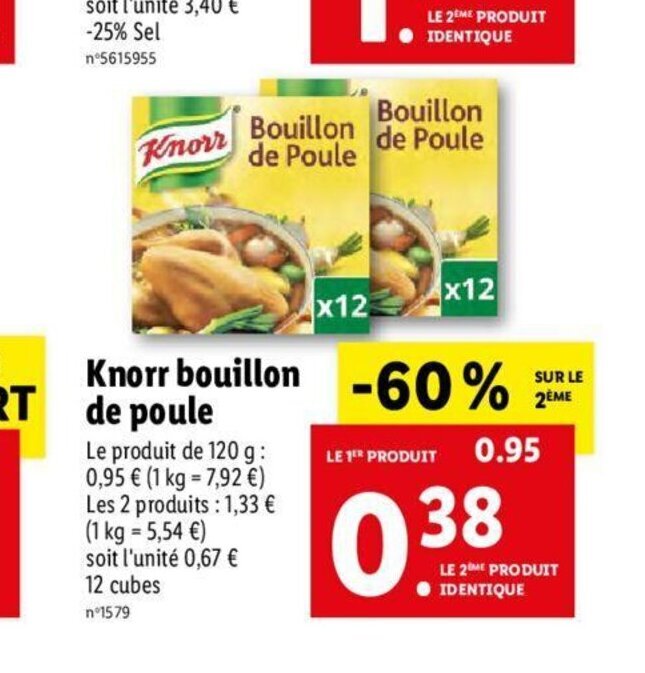 Promo Knorr Bouillon de Poule chez Lidl