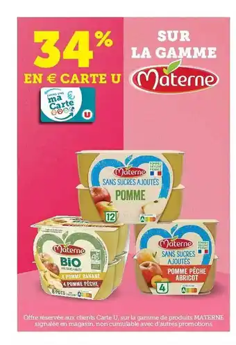 Hyper U La Gamme Materne offre