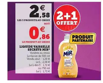 Liquide Vaisselle Secrets Mir