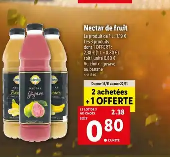 Lidl Nectar de Fruit offre