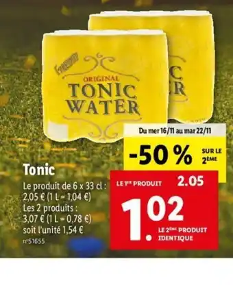 Lidl Tonic offre