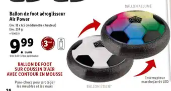 Lidl Ballon de Foot Aéroglisseur Air Power offre